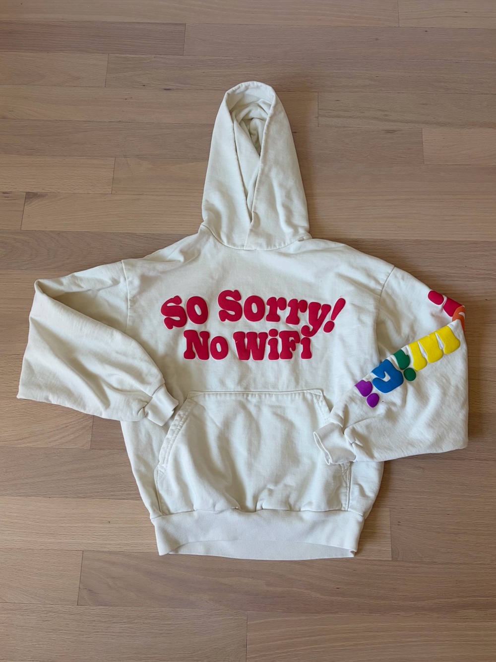 Madhappy So Sorry No WiFi cream hoodie